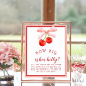 Cherry Hoe groot Baby shower spel Poster
