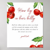 Cherry hoe groot is haar buik Baby shower spel Poster (Voorkant)
