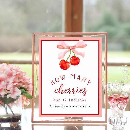 Cherry hoeveel Baby shower spel Poster