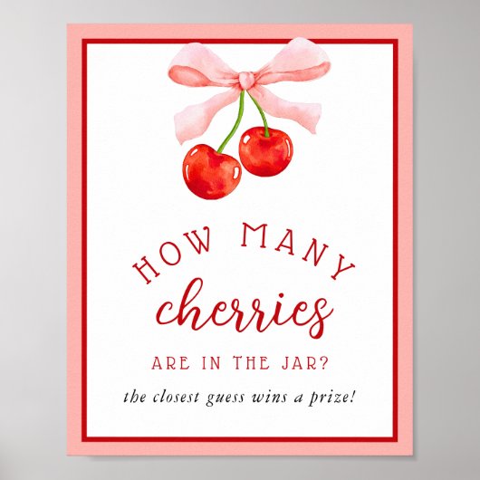 Cherry hoeveel Baby shower spel Poster (Voorkant)