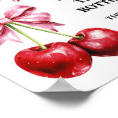 Cherry Hoeveel Veiligheidsspelden Baby shower Spel Poster (Hoek)