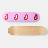 Cherry Hot Lips Popper Girl Skateboard Deck (Horizontaal)