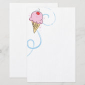 Cherry Ice Cream Briefpapier (Voorkant / Achterkant)
