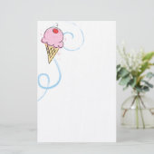 Cherry Ice Cream Briefpapier (Staand voorkant)