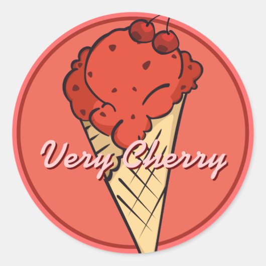 Cherry Icecream Sticker (Voorkant)