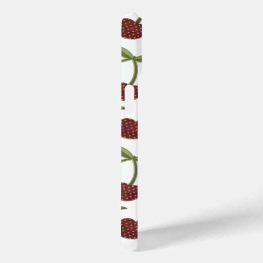 Cherry Illustrated Pattern on White Case-Mate iPhone Case (Achterkant / Rechts)