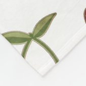 Cherry Illustrated Pattern on White Fleece Deken (Hoek)