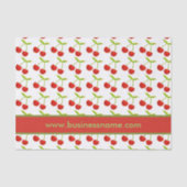  Cherry Illustration Custom Text Tissuepapier (Voorkant)