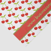 Cherry Illustration Custom Text Tissuepapier (Detail)