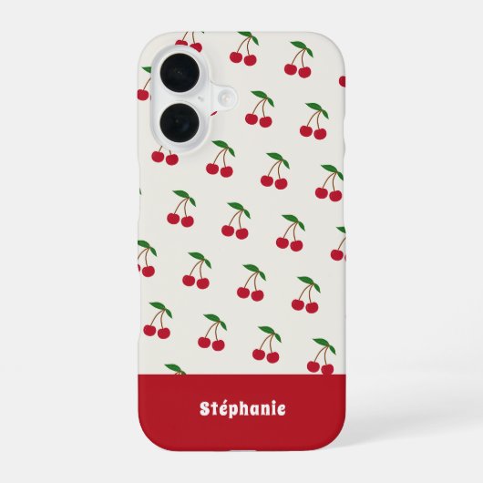 Cherry iPhone 16 Hoesje (Achterkant)