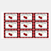Cherry Jam Cherries Plaid Etiket Labels (Vel)