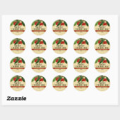 Cherry jam gelei taart vullen kersen home inblikke ronde sticker (Vel)