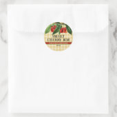 Cherry jam gelei taart vullen kersen home inblikke ronde sticker (Tas)