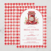 Cherry Jam Gingham Vrijgezellenfeest Kaart (Voorkant / Achterkant)