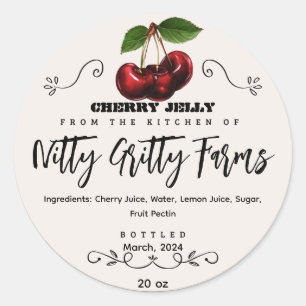 Cherry Jam Jelly behouden Custom Inblikken Label