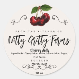 Cherry Jam Jelly behouden Custom Inblikken Label