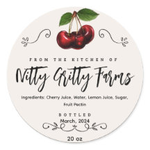 Cherry Jam Jelly behouden Custom Inblikken Label