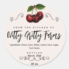 Cherry Jam Jelly behouden Custom Inblikken Label