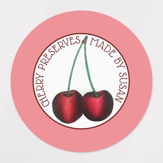 Cherry Jam Jelly behoudt zure kersen in de lijst o Labels (Design 1)