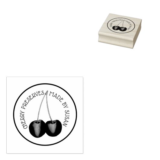 Cherry Jam Jelly behoudt zure kersen in de lijst o Rubberstempel (Gestempeld)