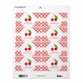 Cherry Jam label (Full Sheet)