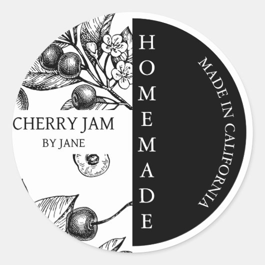 Cherry Jam Modern Business Label (Voorkant)