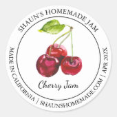 Cherry Jam Modern label (Voorkant)