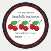 Cherry Jam Modern Personaliseer Sticker (Voorkant)