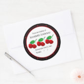 Cherry Jam Modern Personaliseer Sticker (Envelop)