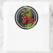 Cherry Jam Preserve Label Elegante Antiek (Tas)