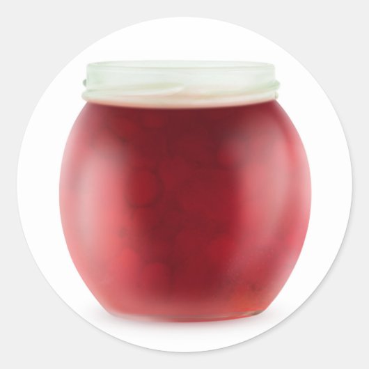 Cherry jam ronde sticker (Voorkant)