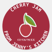 Cherry Jam Ronde Sticker (Voorkant)