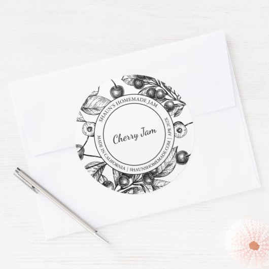 Cherry Jam Sketch Modern label (Envelop)