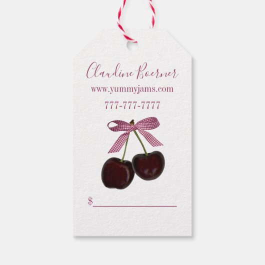 Cherry Jams and Jellies Cadeauprijs Labels Cadeaulabel (Achterkant)