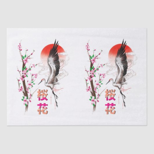 Cherry Japan Pastel Sakura Tissuepapier (Voorkant)