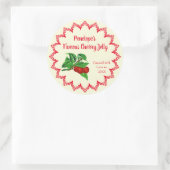  Cherry Jelly Home Canning Label met naam (Tas)