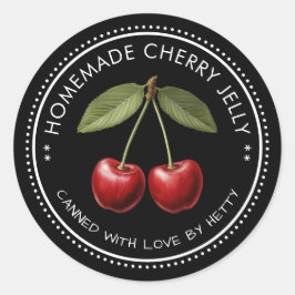 Cherry jelly sticker voor uw zelfgemaakte recepten