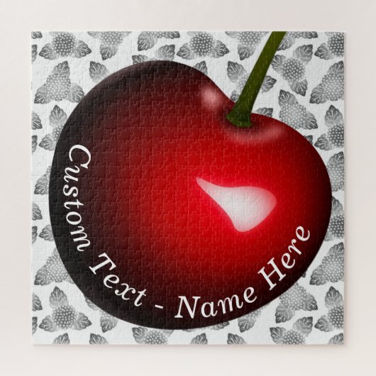 Cherry Jigzaag Puzzle Gift - Aangepaste tekstnaam Legpuzzel (Verticaal)