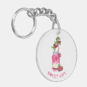 Cherry Juice Cool Drink Fruit Sleutelhanger (Voorkant Links)