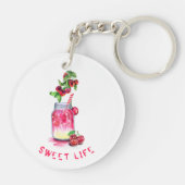 Cherry Juice Cool Drink Fruit Sleutelhanger (Achterkant)