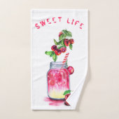 Cherry Juice Cool Drink Fruits Badhanddoeken Bad Handdoek (Handdoek)