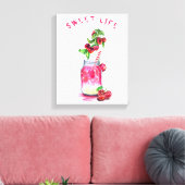 Cherry Juice Cool Drink Fruits Canvas Print (Insitu (Woonkamer))