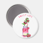 Cherry Juice Cool Drink Fruits Magnet (Voorkant / Achterkant)
