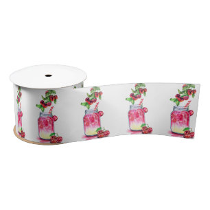 Cherry Juice Cool Drink Fruits Party Satin Ribbon Satijnen Lint