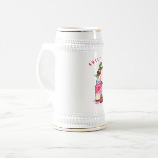 Cherry Juice Cool Drink Zomerfeest Bier Stein Bierpul (Voorkant links)