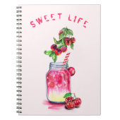 Cherry Juice Drink Fruits Notitieboek (Voorkant)