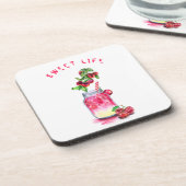 Cherry Juice Drink Fruits Onderzetter (Linkerzijde)