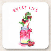 Cherry Juice Drink Fruits Onderzetter (Voorkant)
