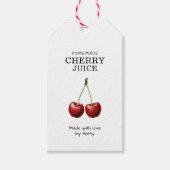 Cherry juice label voor uw zelfgemaakte recepten! cadeaulabel (Voorkant)