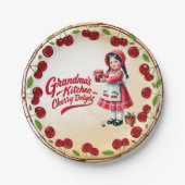  Cherry Keuken Meisje - Oma's Delight Papieren Bordje (Voorkant)
